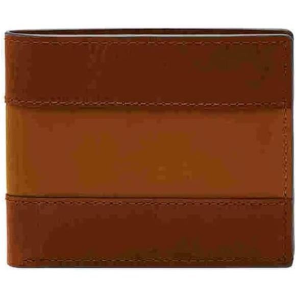 Fossil Men's Leather Bifold Wallet with Flip ID Window for Men‎ - Picture 1 of 4